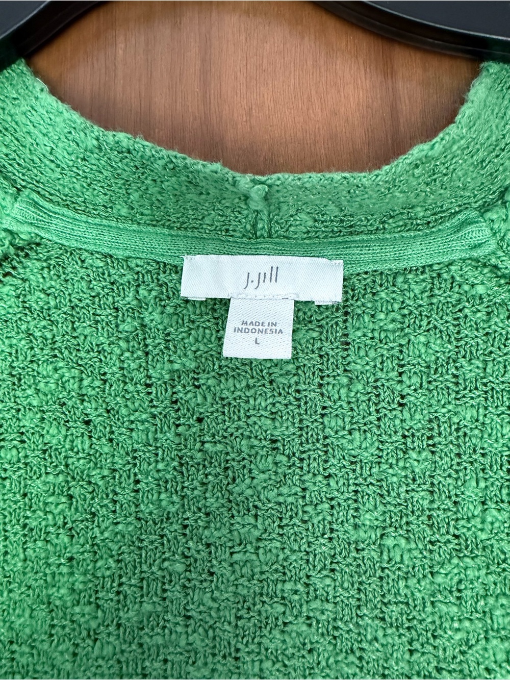 J. Jill Bright Green Open-Front Women's Cardigan - Picture 2 of 2